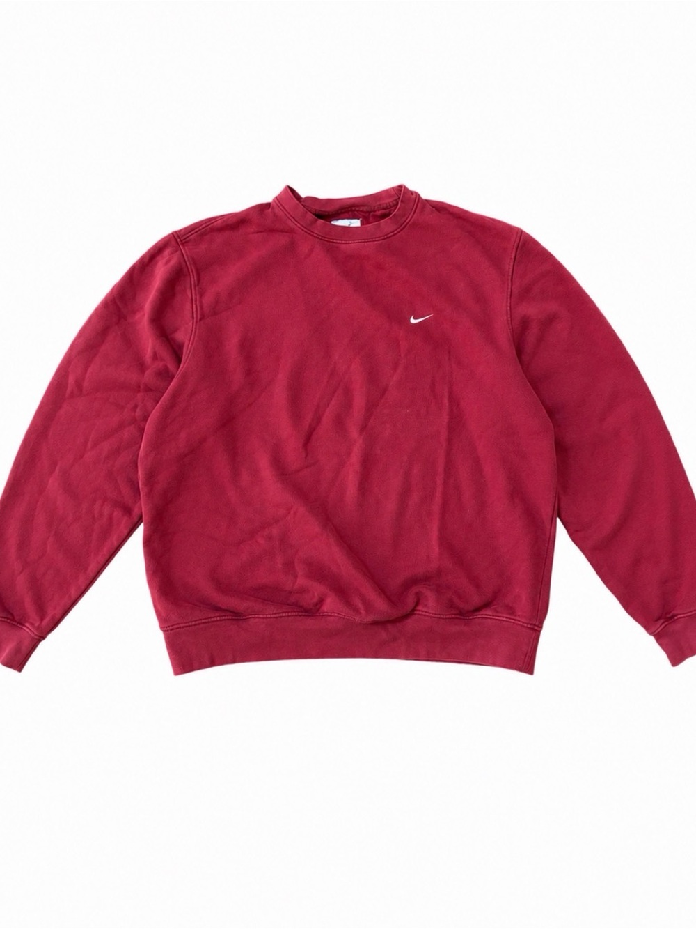 Nike Men's Burgundy Vintage 90s Crewneck Sweatshirt Xlarge good used condition